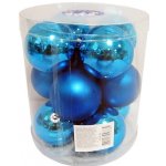 Набор декоративных шаров Матовый и блестящий синий 12шт.
