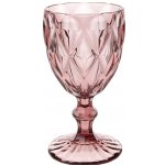 Бокал для вина Новогодние грани, 15*8 см, розовый, стекло Koopman YE7300070