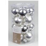Набор стеклянных шаров 35 мм серебряный mix, 16 шт Kaemingk 010323