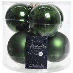 Набор стеклянных шаров 80 мм зеленый бархат mix, 6 шт Kaemingk 140402