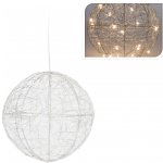 Светящийся шар Сириус 18 см, 30 теплых белых Led ламп, серебряная проволока, батарейки Koopman AMY100090