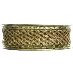 Декоративная лента Сеточка золотая 500*2.5 см Kaemingk