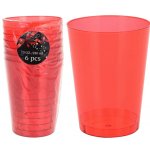 Пластиковые стаканчики красные 10 см, 6 шт, 280 мл Koopman