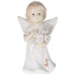 Фарфоровая статуэтка Цветочный Ангел 14 см белый Koopman
