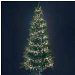 Ярусная гирлянда на елку 180 см Easy Light - Объемная, 171 теплая белая LED, зеленый ПВХ, диммер, IP44 Kaemingk