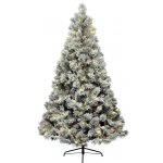 Искусственная елка с лампочками Ванкувер заснеженная 210 см, 384 теплых белых ламп, ЛЕСКА + ПВХ Kaemingk