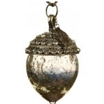 Винтажная елочная игрушка Желудь Бенуа 11 см дымчато-серебряный, стекло, подвеска Kaemingk