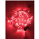 Светодиодная гирлянда Rich LED 10 м, 100 LED, 24 В, прозрачный провод, цв. красный