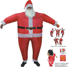 Карнавальный надувной костюм Деда Мороза