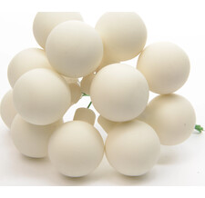 Гроздь стеклянных шаров на проволоке, молочный матовый, 25 мм, 12 шт, Kaemingk 710554