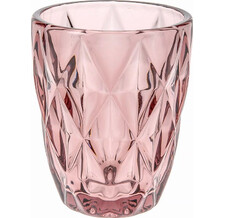 Стакан Новогодние грани, 10*8 см, розовый, стекло Koopman YE7300030