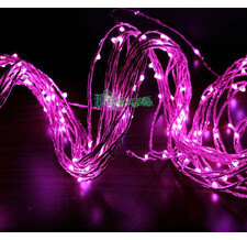 Branch light 1,5 метра, проволока+шнур, цв. розовый, провод прозрачный, проволока