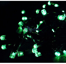 Светодиодная нить 10 метров, 100 led, мерцание, цв. зеленый
