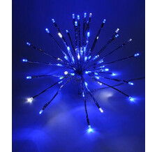 Светодиодная фигура Еж с белым бликующим диодом, цв. синий, провод прозрачный PVC