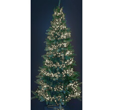 Ярусная гирлянда на елку 180 см Easy Light - Объемная, 171 теплая белая LED, зеленый ПВХ, диммер, IP44 Kaemingk