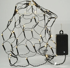 Сетка на дерево/куст 0.5 м на батарейке, 84 теплых белых LED ламп, черный ПВХ, контроллер, IP44 Kaemingk