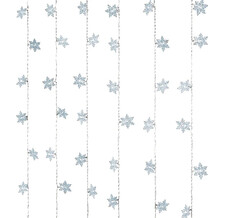- занавес на окно Снежинки 1.2*1 м, 64 холодных белых LED ламп, прозрачный ПВХ Kaemingk