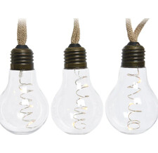 Ретро Лампочки 10 ламп с теплым белым светом, 2.7 м, пеньковый шпагат Kaemingk