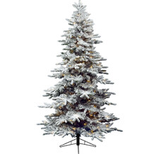 Искусственная елка с огоньками Аляска заснеженная 150 см, 144 теплых белых LED ламп, ПВХ Kaemingk