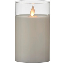 Светильник свеча восковая с живым пламенем Лацио 12.5 см белая на батарейках Edelman