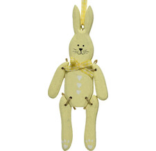 Пасхальное украшение Кролик Роджер 18 см, желтый Kaemingk