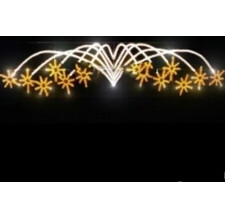 LED-панно Фейерверк-звездопад , 90х400 см белый/желтый
