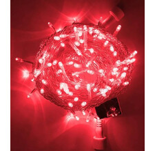 Светодиодная гирлянда Rich LED 10 м, 100 LED, 24 В, прозрачный провод, цв. красный