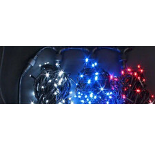 Светодиодная гирлянда Rich LED 3 Нити по 20 м с 2-х канальным контр., 600 LED, 24 В, черный провод , цв. разноцветный