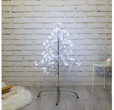 Светящаяся елка 2D Lausanne Silver 78 см, 140 холодных белых LED ламп с мерцанием, IP44 Kaemingk