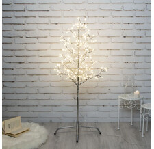 Светодиодное дерево Lausanne Silver 108 см, 230 теплых белых LED ламп с мерцанием, IP44 Kaemingk