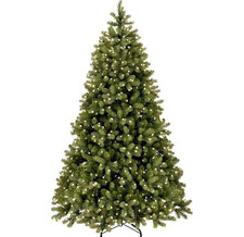 Искусственная елка с огоньками Бейберри 183 см, 450 теплых белых ламп, ЛИТАЯ + ПВХ National Tree Company